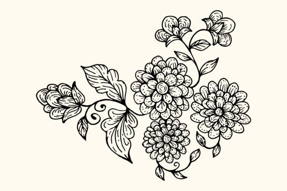 Black and White Batik Floral Vector: A Designer's Essential Toolkit