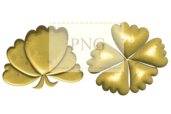 Elevate Your Creative Projects with 3D Vintage Floral Gold Flowers PNG Designs