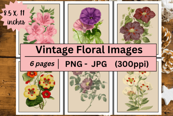 Elevate Your Creative Projects with Beautiful Vintage Floral Digital Images