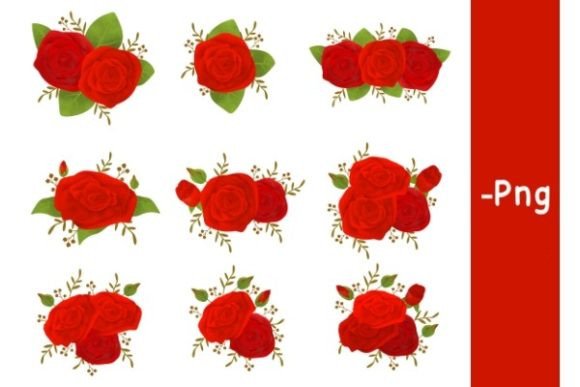 Elevate Your Wedding Design Process with a Hand-Drawn Roses Floral Wedding Element