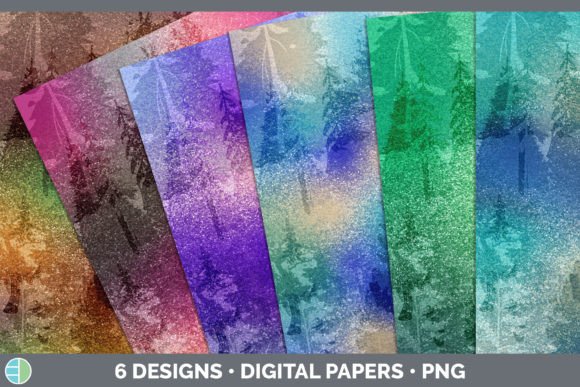 Floral Backgrounds Northern Lights Dig: A Sublimation Bundle