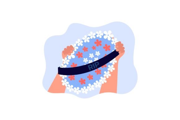 Hands Holding Floral Funeral Tribute: Symbolism in Design