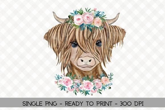 Highland Cow with Floral Crown Graphic: A Creative Jumpstart