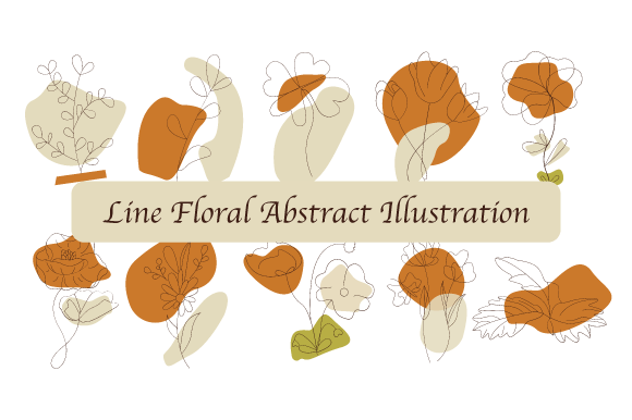 Line Floral Abstract Illustration: A Modern Design Toolkit