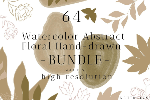 Modern Florals: An Abstract Shapes Clipart Bundle for Creatives