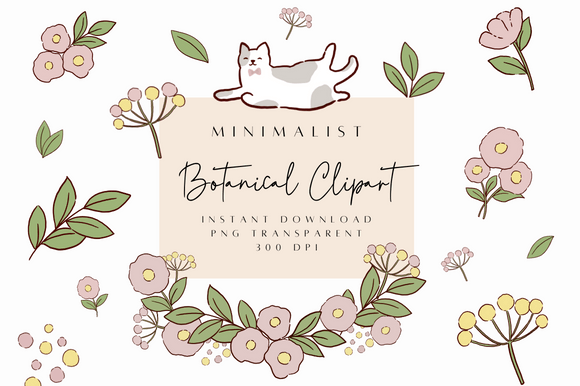 Pink Floral Clipart: A Hand-Painted Asset for Digital Creations