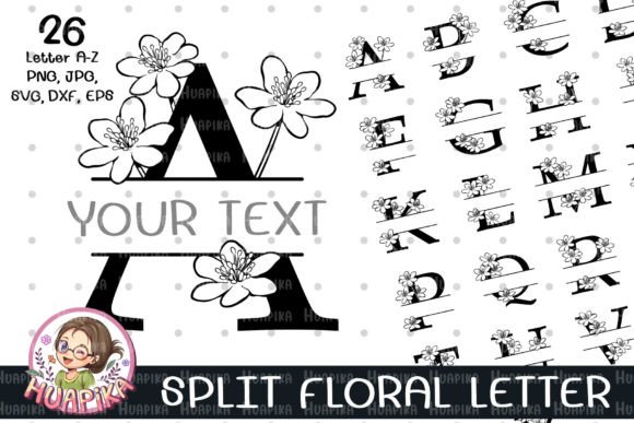 Split Floral Letters: The Elegant Design Element