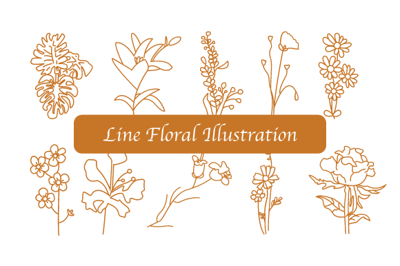 The Clean Elegance of Line Floral Illustration