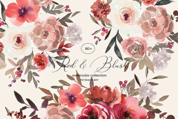 The Watercolor Red Blush Floral Clipart Set: A Professional’s Toolkit for Seamless Creative Execution