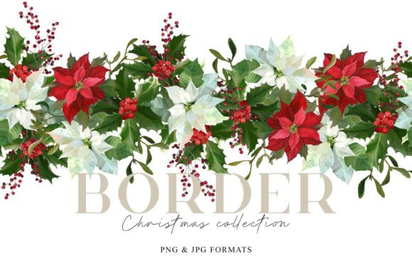 Transform Your Holiday Projects with a Christmas Floral Seamless Border