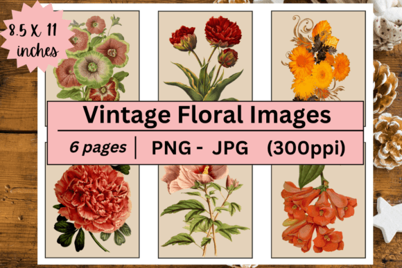 Vintage Floral Digital Images: A High-Resolution Asset for Modern Creative Workflows