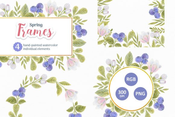 Watercolor Floral Frame Illustrations: A Creative Asset